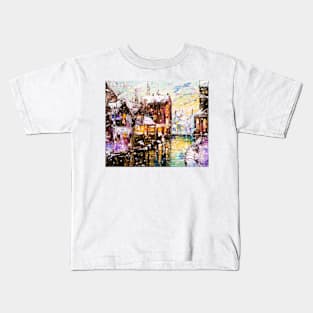 Water Channels In Winter England Kids T-Shirt